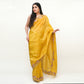 Mustard Yellow Tissue Saree with Embroidery and Blouse Piece