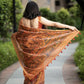 Orange Madhubani Hand Painted Saree with Blouse - Traditional Cotton Silk