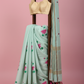 Pure Mul Cotton Saree - Side Angle View