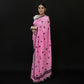 Baby Pink Polka Dot Printed Cotton Saree