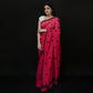 Red Polka Dot Printed Cotton Saree