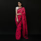 Red Polka Dot Printed Cotton Saree
